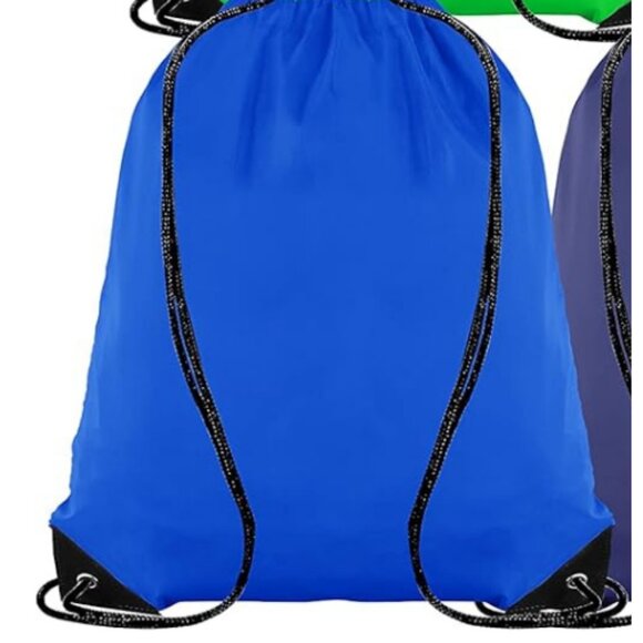 Drawstring Backpack Bags Sack Pack Cinch Tote Sport Storage Polyester Bag - Picture 1 of 7